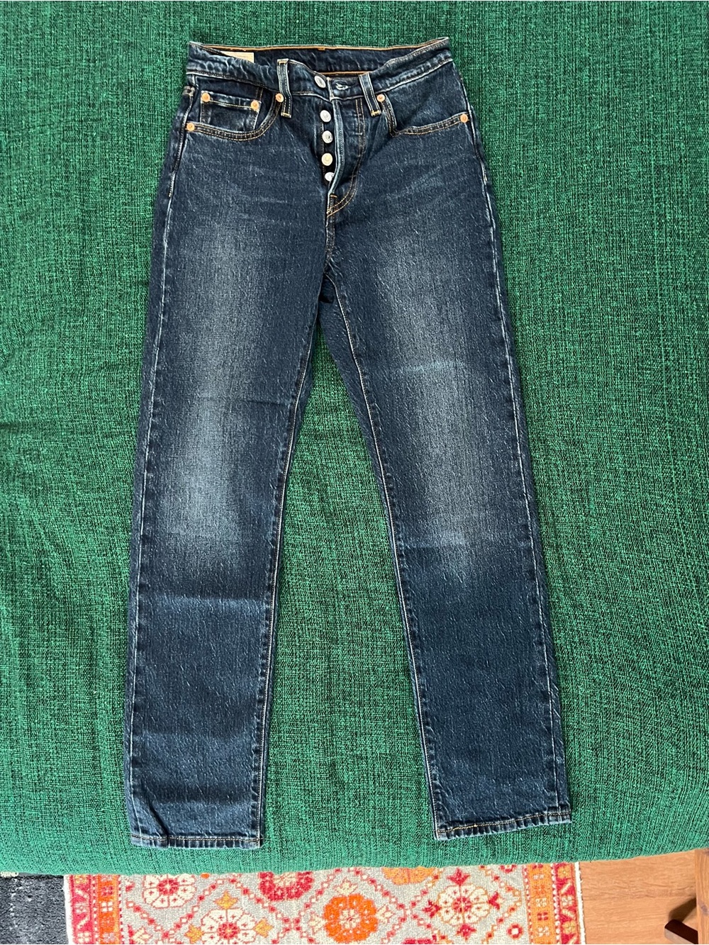 Levi's 501 Original Fit- Dark Wash Women's Straight Jeans - W24 L30